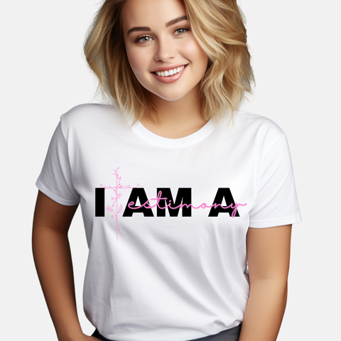 I Am A Testimony Tee Shirt